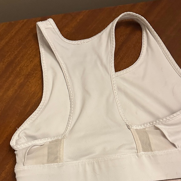 Fabletics Cream Racerback Sports Bra - Picture 3 of 3